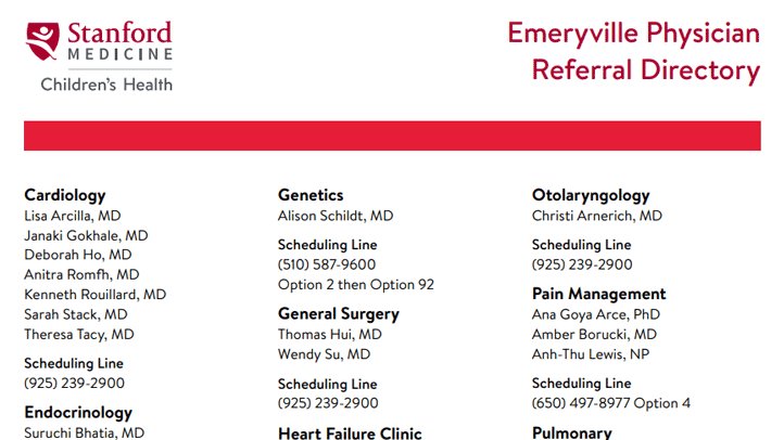 Emeryville Health Referral Directory