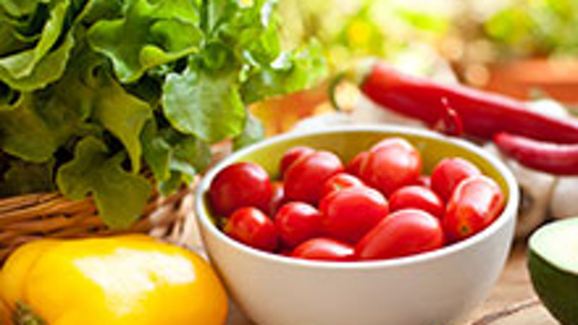 Vegetables on a table