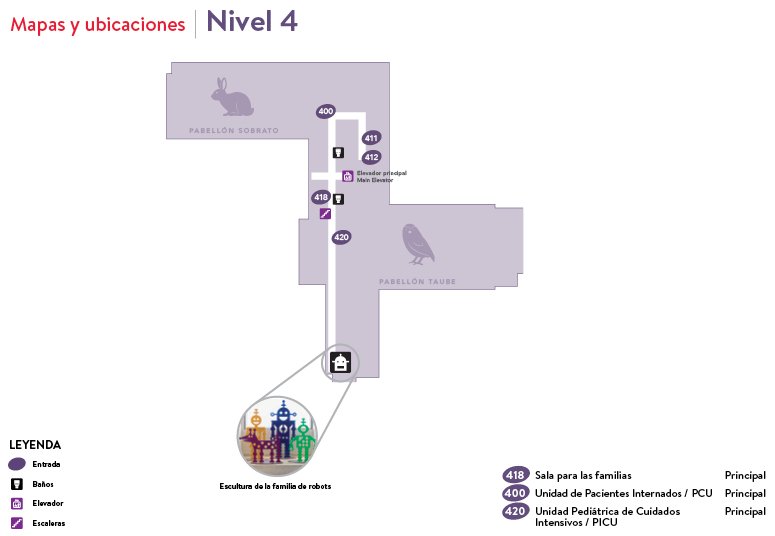 Lucile Packard Children's Hospital Stanford 4th Floor Map