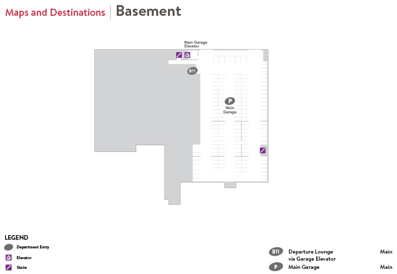 Lucile Packard Children's Hospital Stanford Basement Map