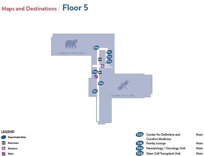 Lucile Packard Children's Hospital Stanford 5th Floor Map