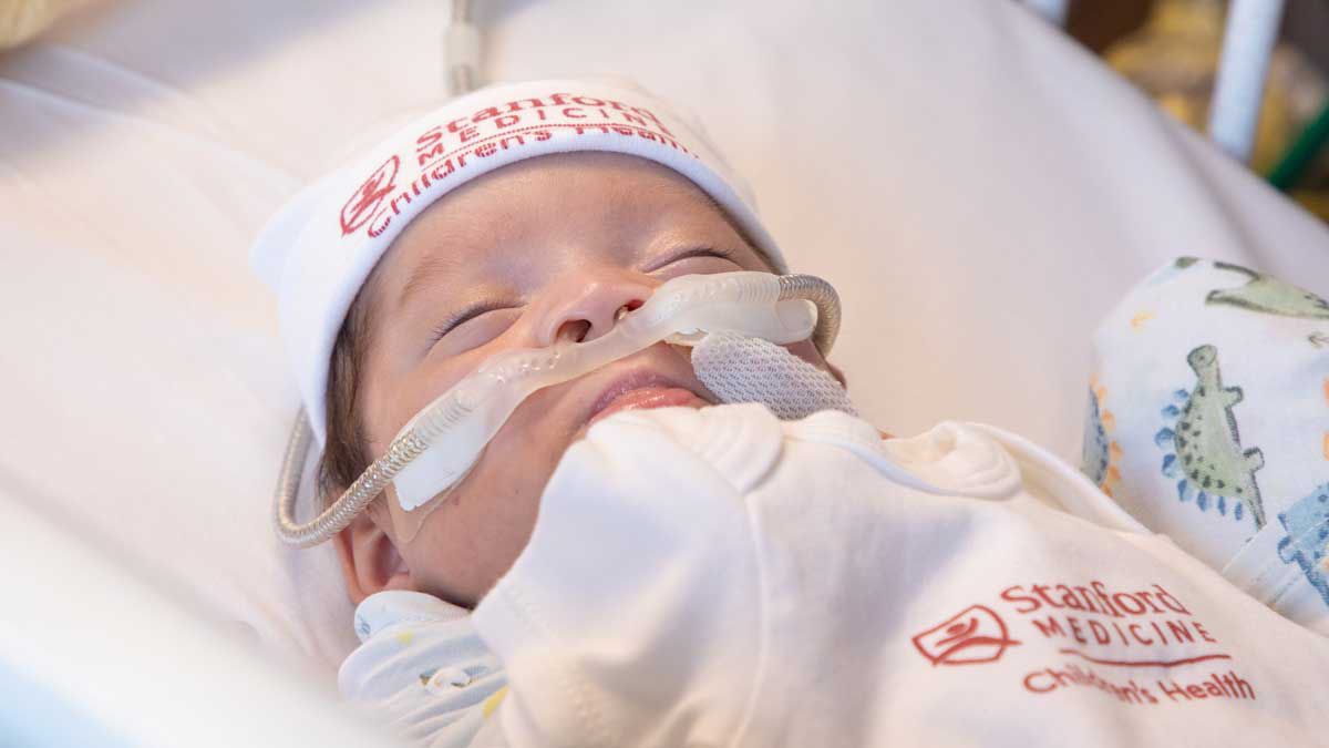 Baby at Lucile Packard Children's Hospital Stanford NICU