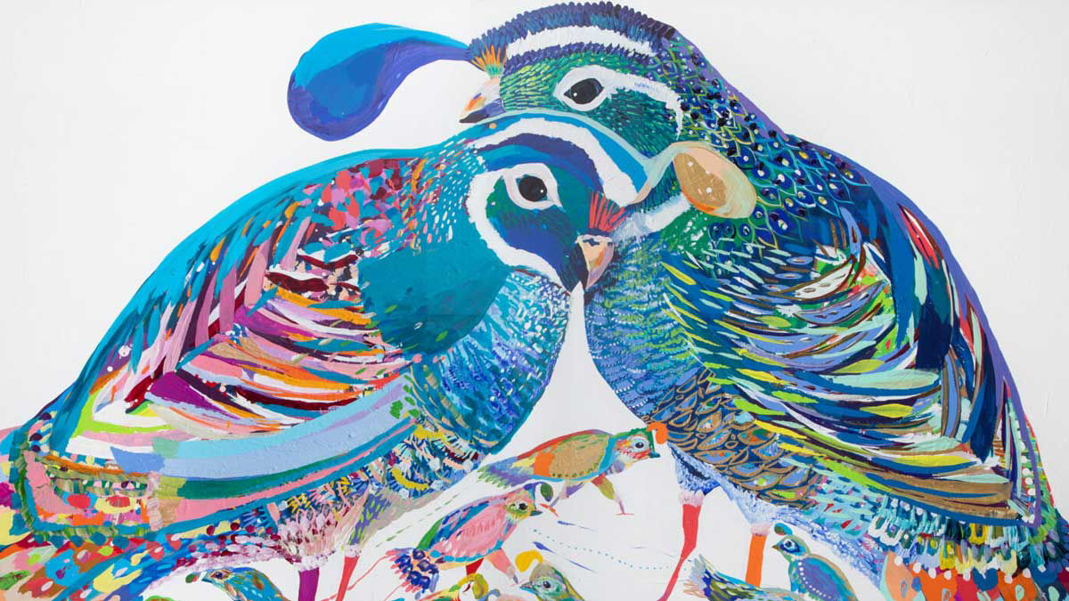 Quail family art at Lucile Packard Children's Hospital Stanford in Palo Alto, CA