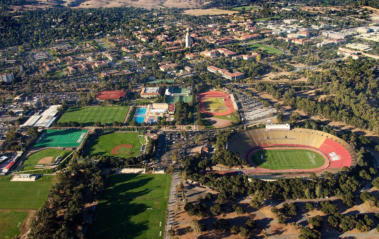 Stanford and Palo Alto aerial shot
