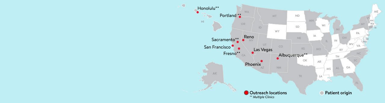Transplant Outreach Program map