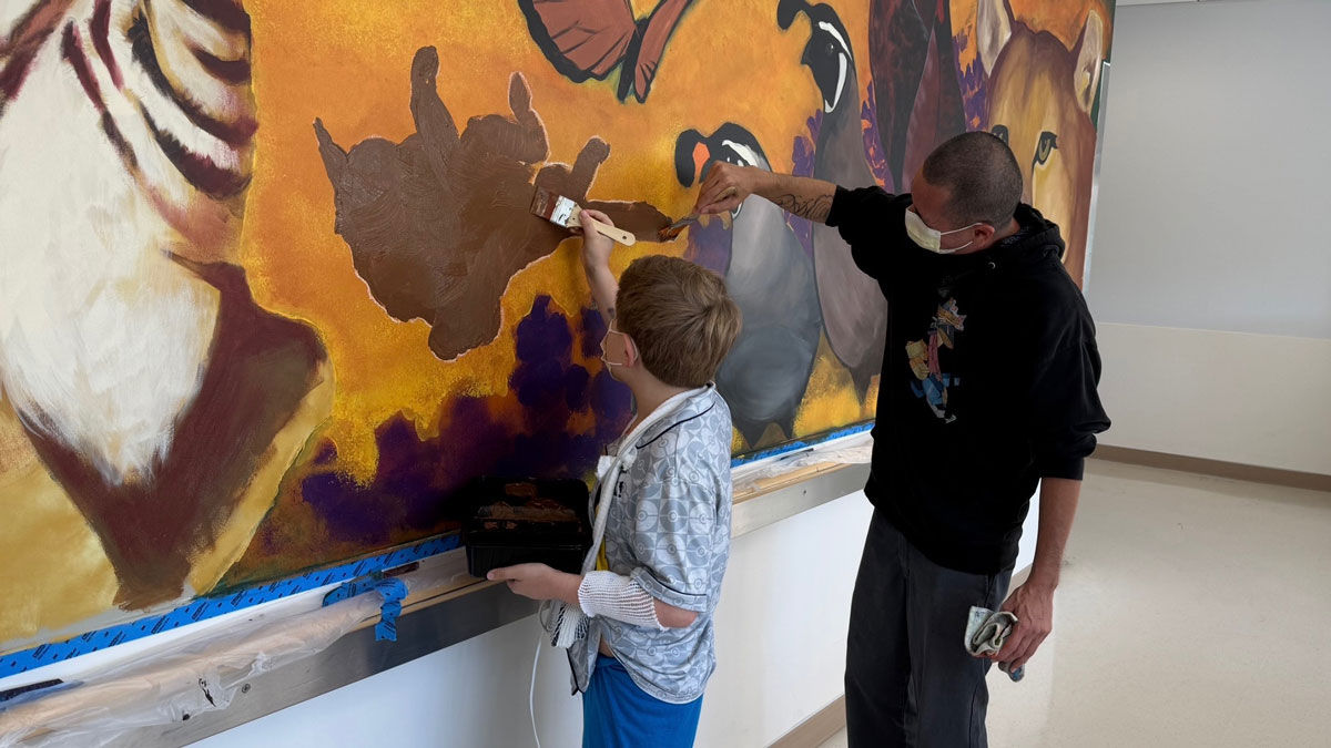 mural at Lucile Packard Children's Hospital Stanford